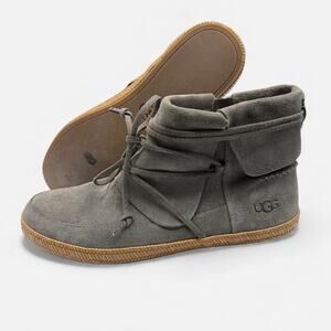 UGG Reid Slate Gray Suede Anke Boots Booties Women’10